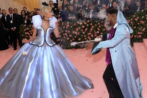 Zendaya and Law Roach as Cinderella and the Fairy Godmother on the Met Gala red carpet
