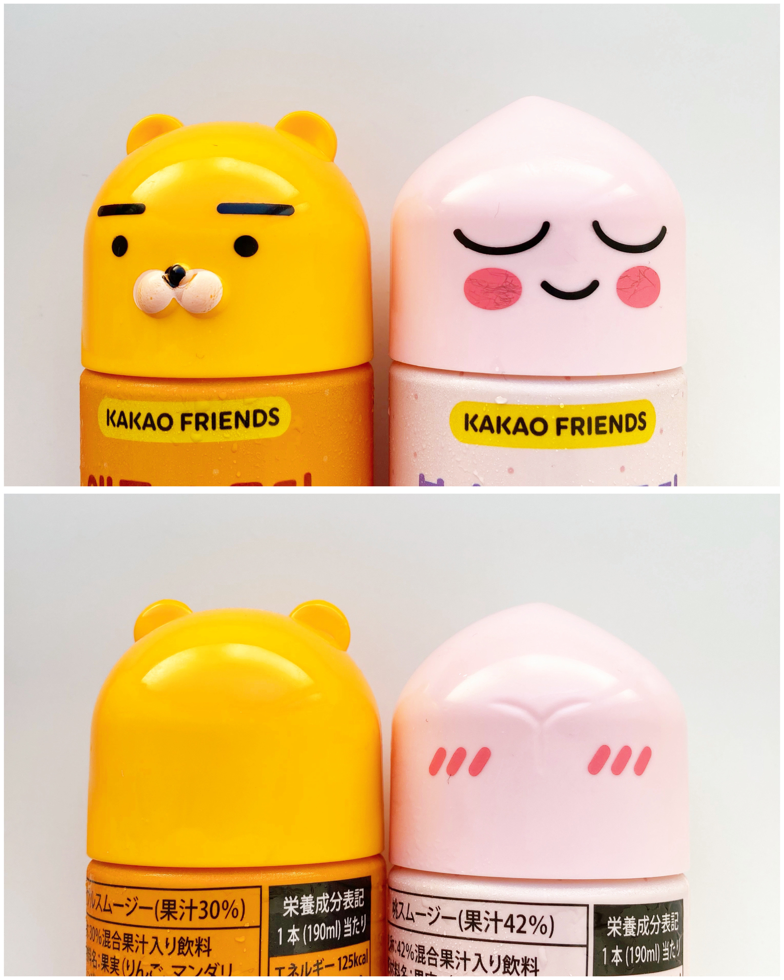 CanDo(キャンドゥ)で見つけた韓国ドリンク「カカオフレンズスムージー 桃」「カカオフレンズスムージー アップル」