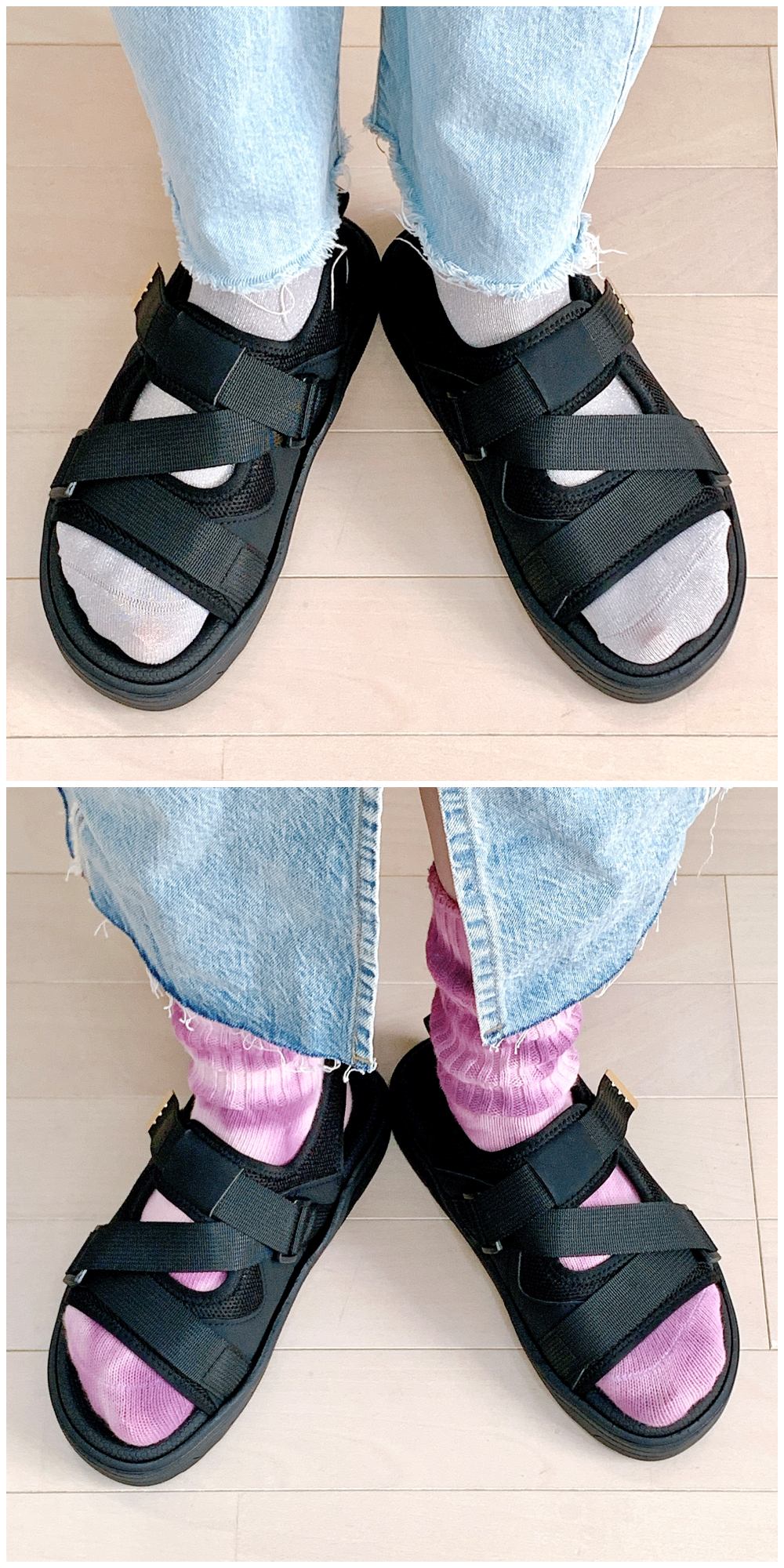 GLOBAL WORK（グローバルワーク）の「エアかるベルトスニーカーサンダル」