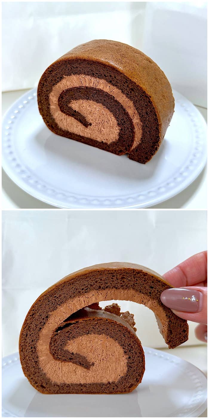 星乃珈琲店のおすすめのデザート「チョコレートロールケーキ」