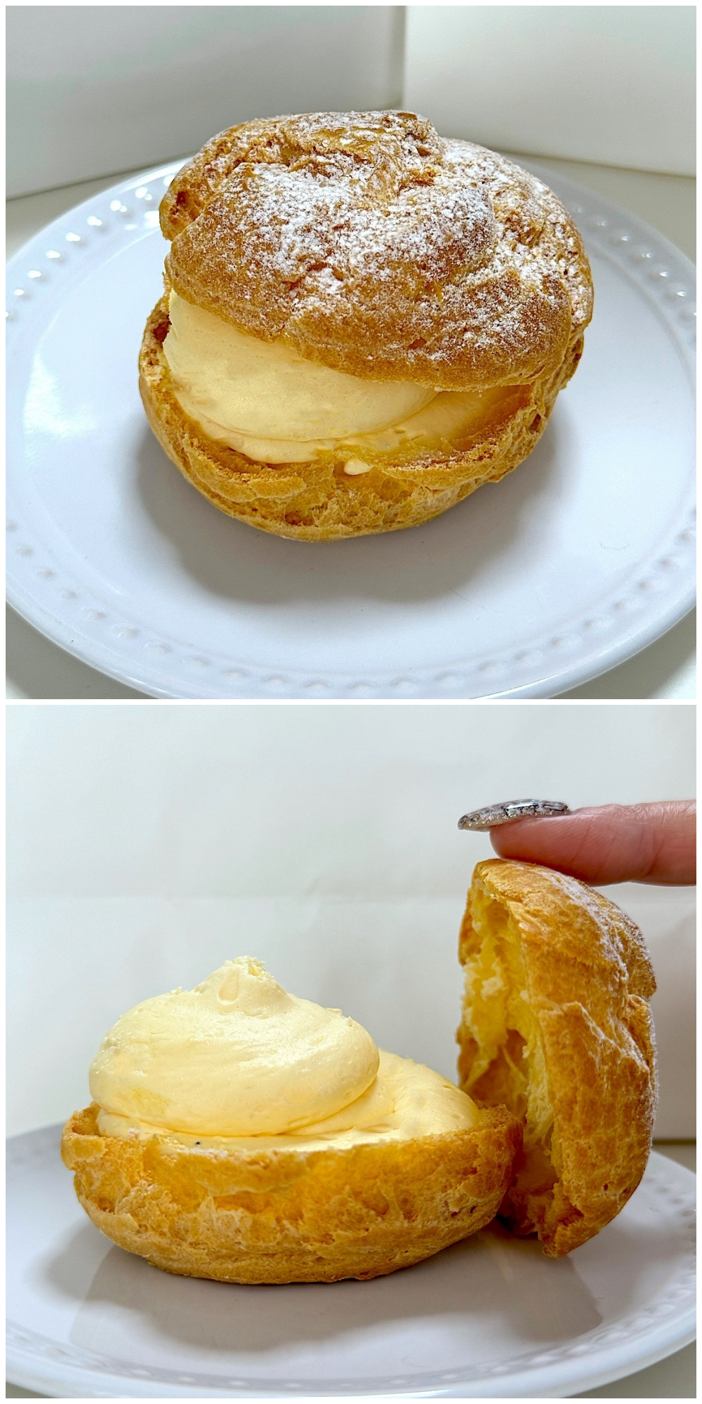 星乃珈琲店のおすすめのデザート「カスタードシュークリーム」