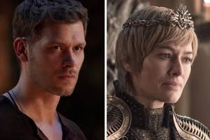 Split image with Joseph Morgan on the left and Cersei Lannister from Game of Thrones on the right