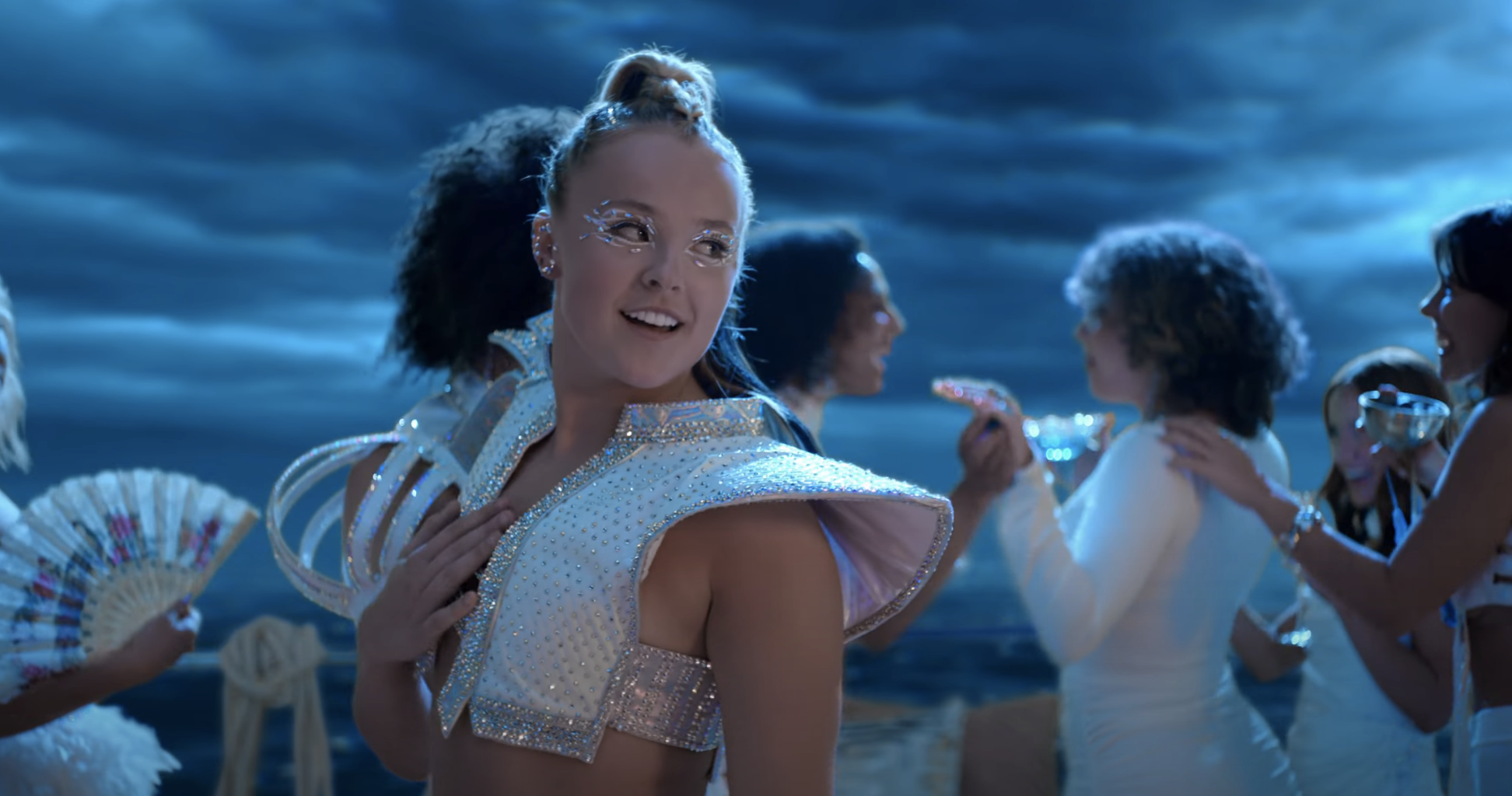 Screenshot from the "Karma" music video