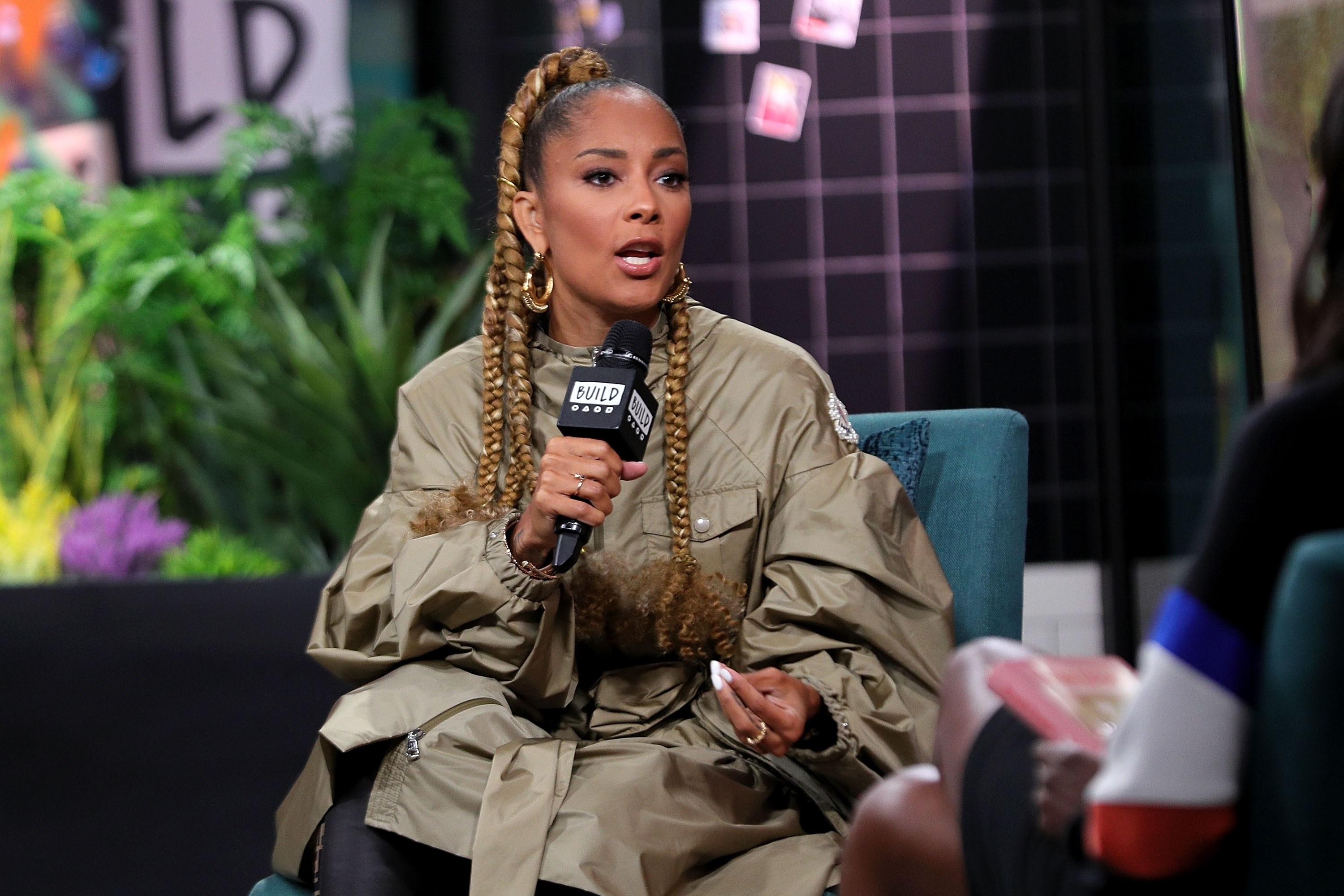 Amanda Seales speaking at an event