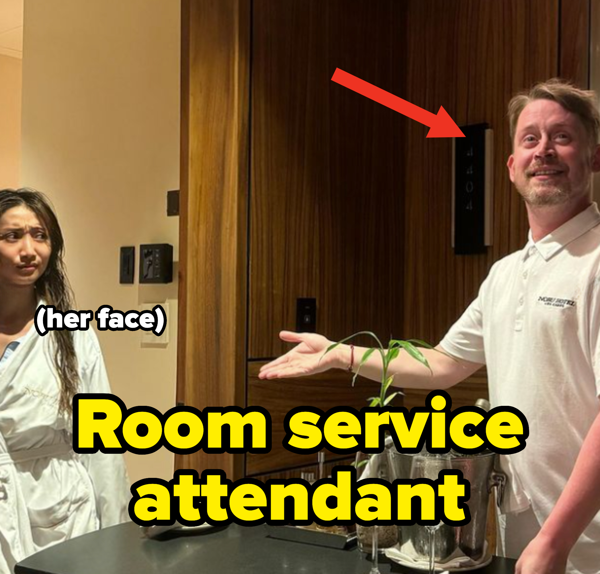 &quot;Room service attendant&quot;