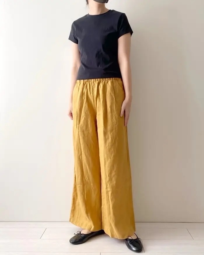 無印良心のおすすめアイテム「婦人 リネンイージーワイドパンツ」