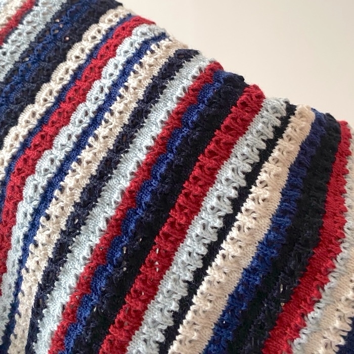 ユニクロのおすすめトップス「ポインテールボーダークルーネックセーター(半袖)」