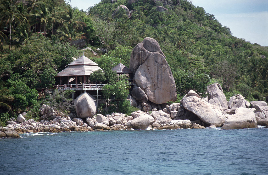 A bungalow on a rocky coast of Koh Samui