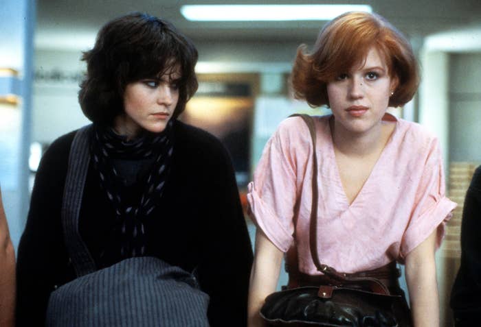 Ally Sheedy and Molly Ringwald in a scene  from the film &quot;The Breakfast Club&quot;