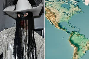 Side-by-side images of Orville Peck and the Americas