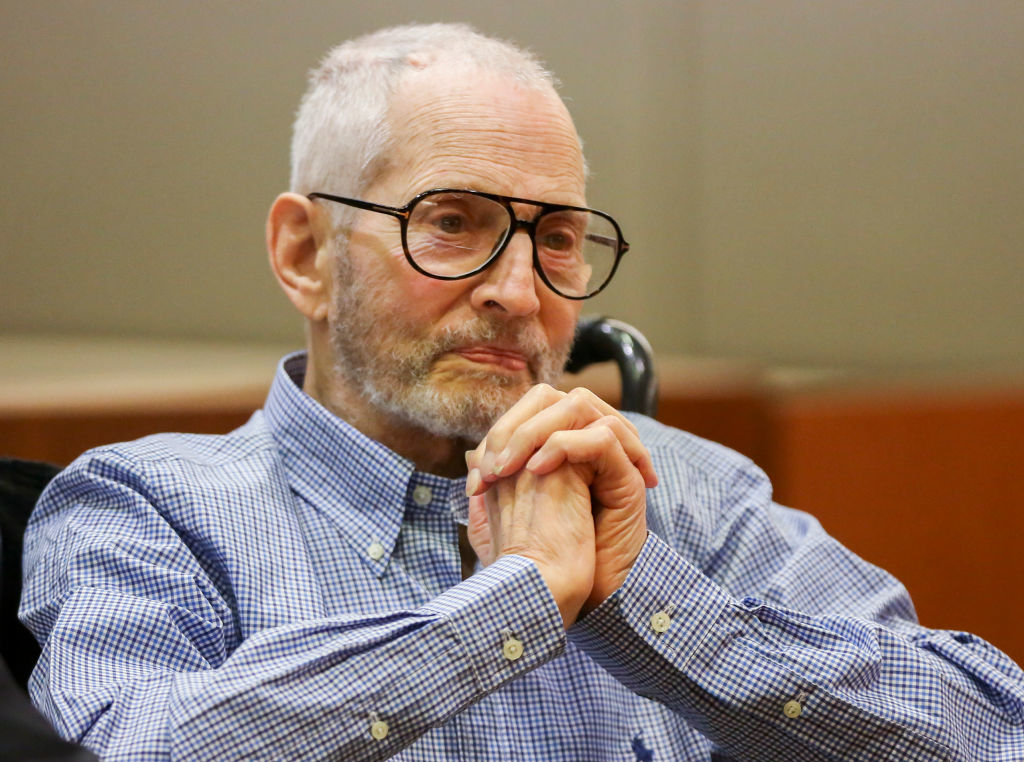 Closeup of Robert Durst in court