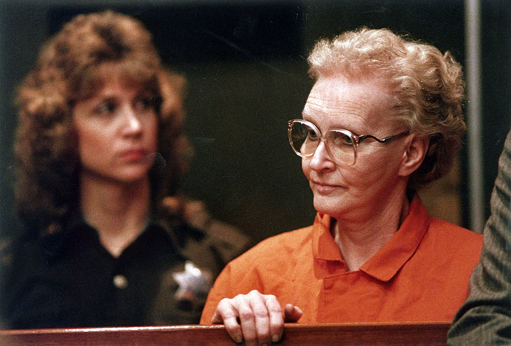 Closeup of Dorothea Puente in court