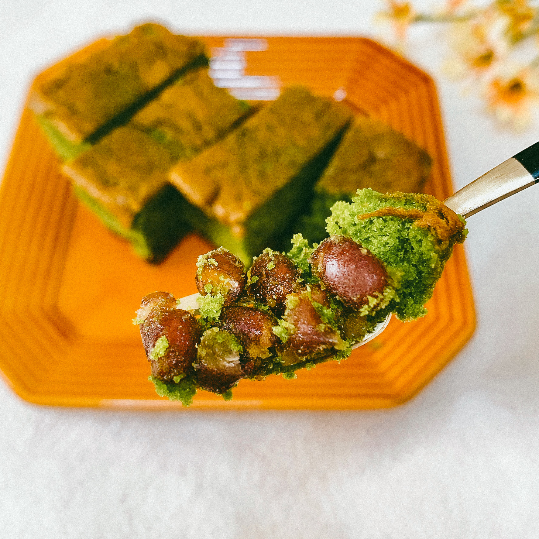 無印良品のおすすめのスイーツ「抹茶と小豆のケーキ」