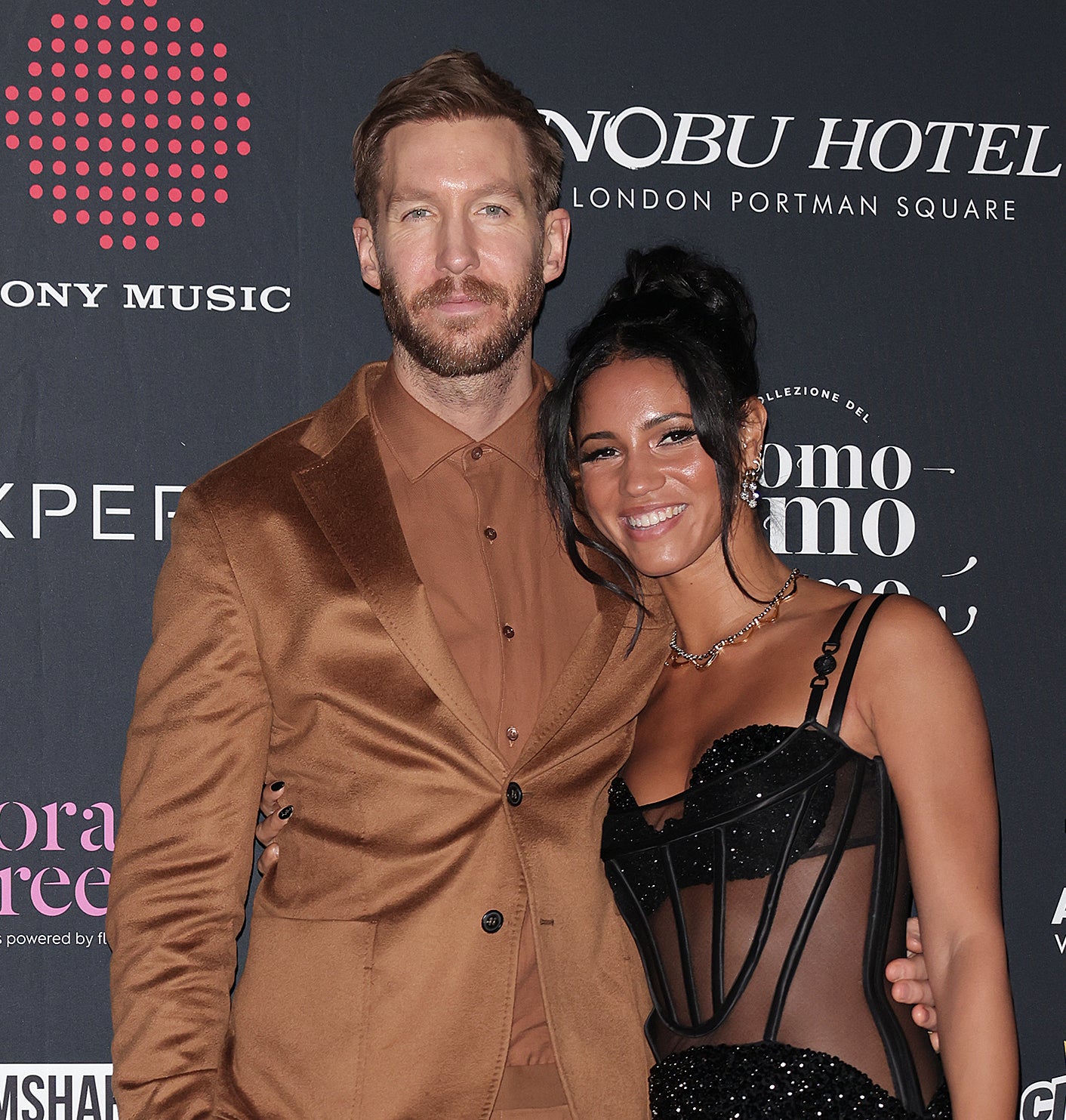 Calvin Harris and Vick Hope seen attending The BRIT Awards 2024