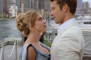 Syndey Sweeney and Glen Powell in "Anyone But You"