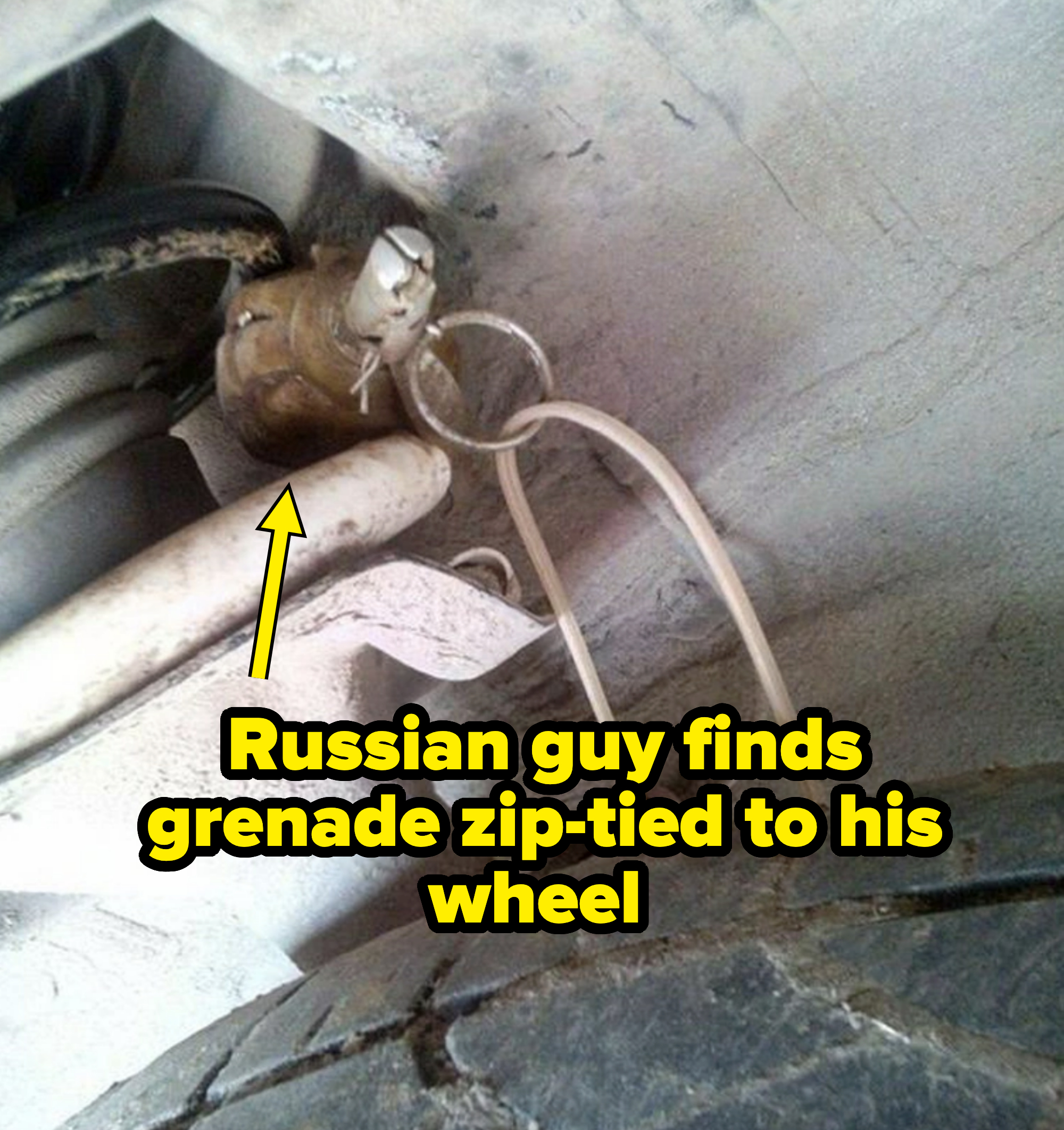 a grenade attached to someone&#x27;s car
