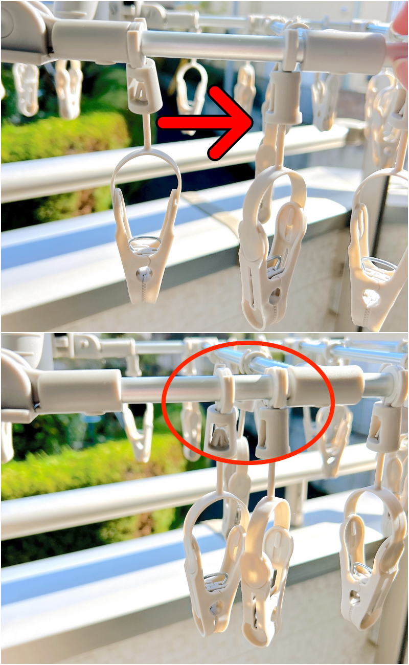 CAINZ(カインズ)のおすすめ便利グッズ「楽干し・楽カケ アルミ洗濯ハンガー 40ピンチ」