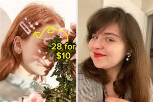 28 hair clips for $10 and editor with blowout and red lip