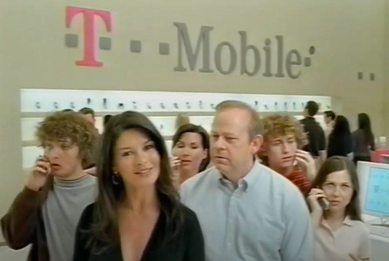 Catherine Zeta-Jones in a T-Mobile commercial
