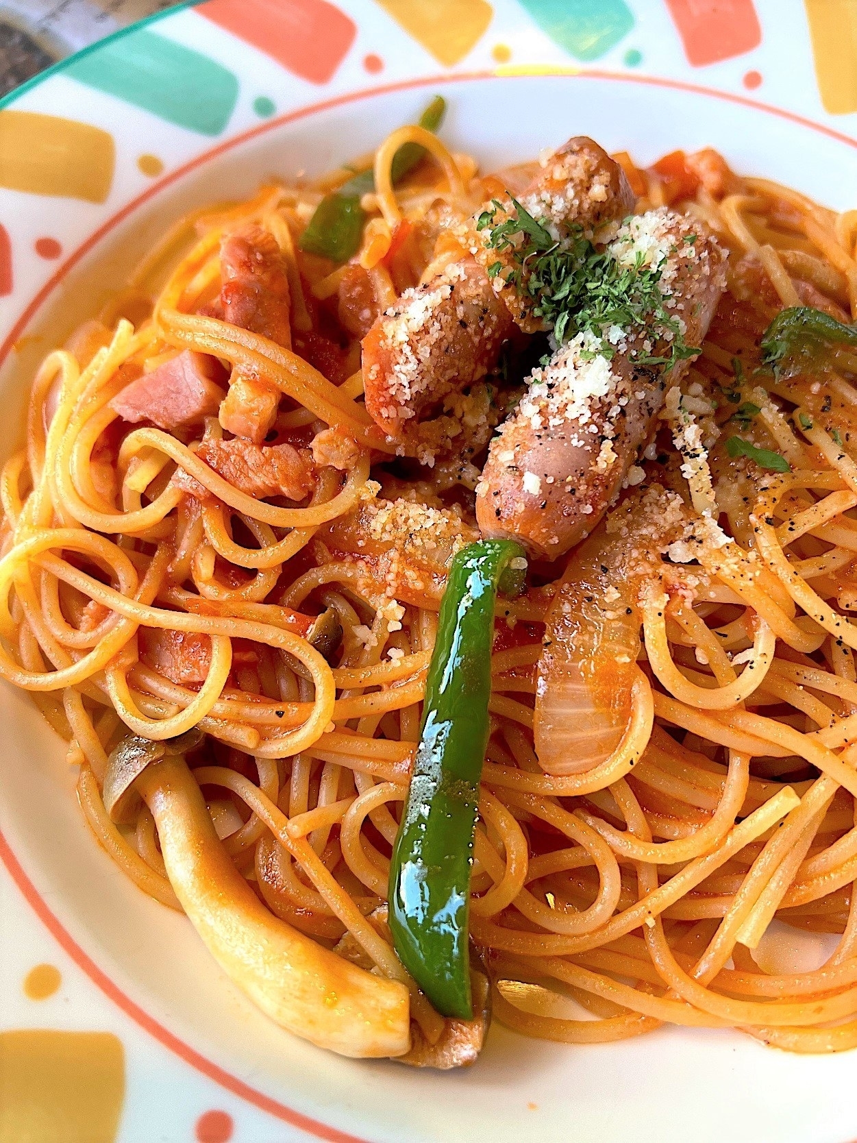 星乃珈琲店のおすすめのメニュー「ごちそうナポリタン」