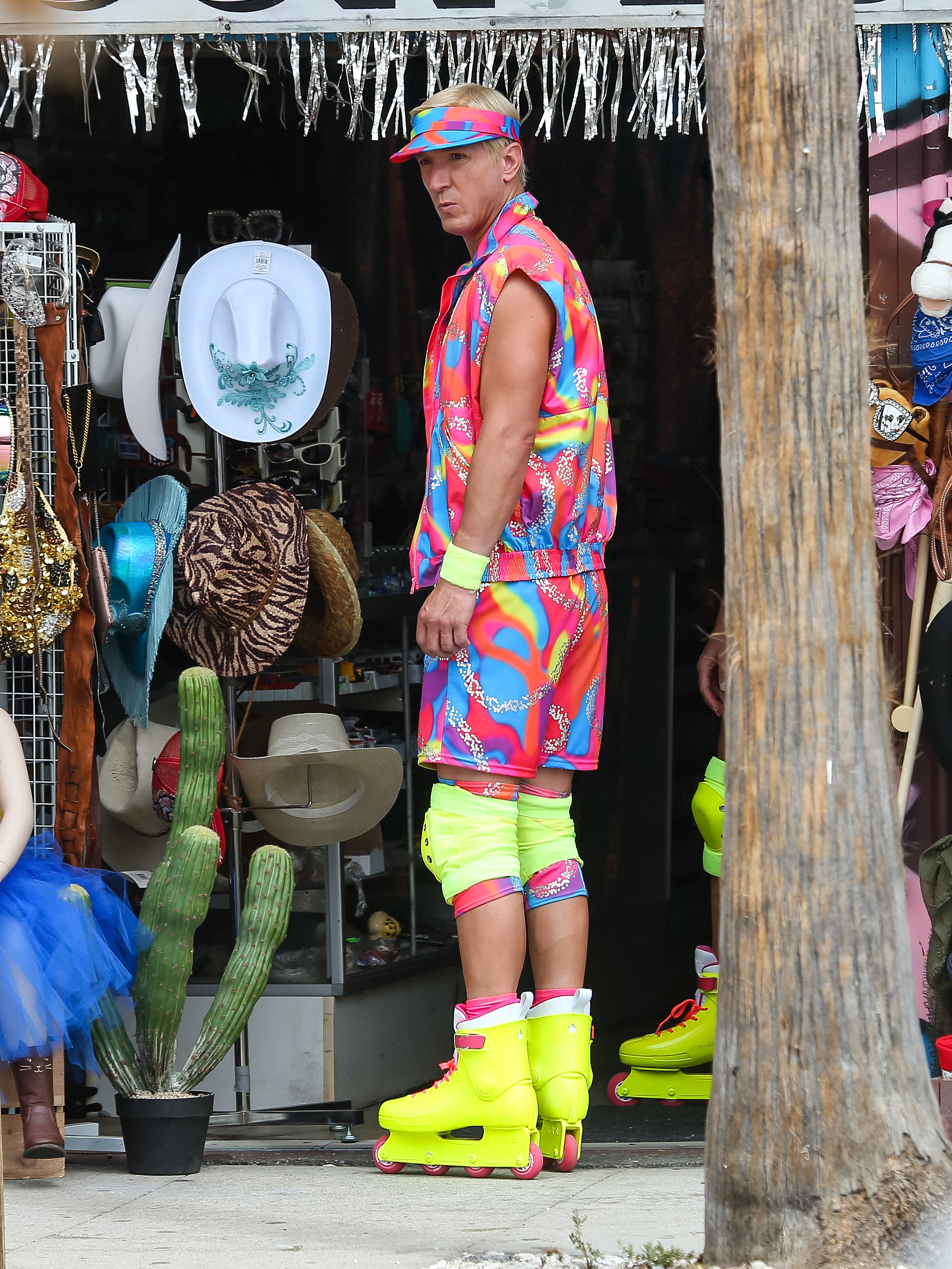 Adam Hart on the set of "Barbie"