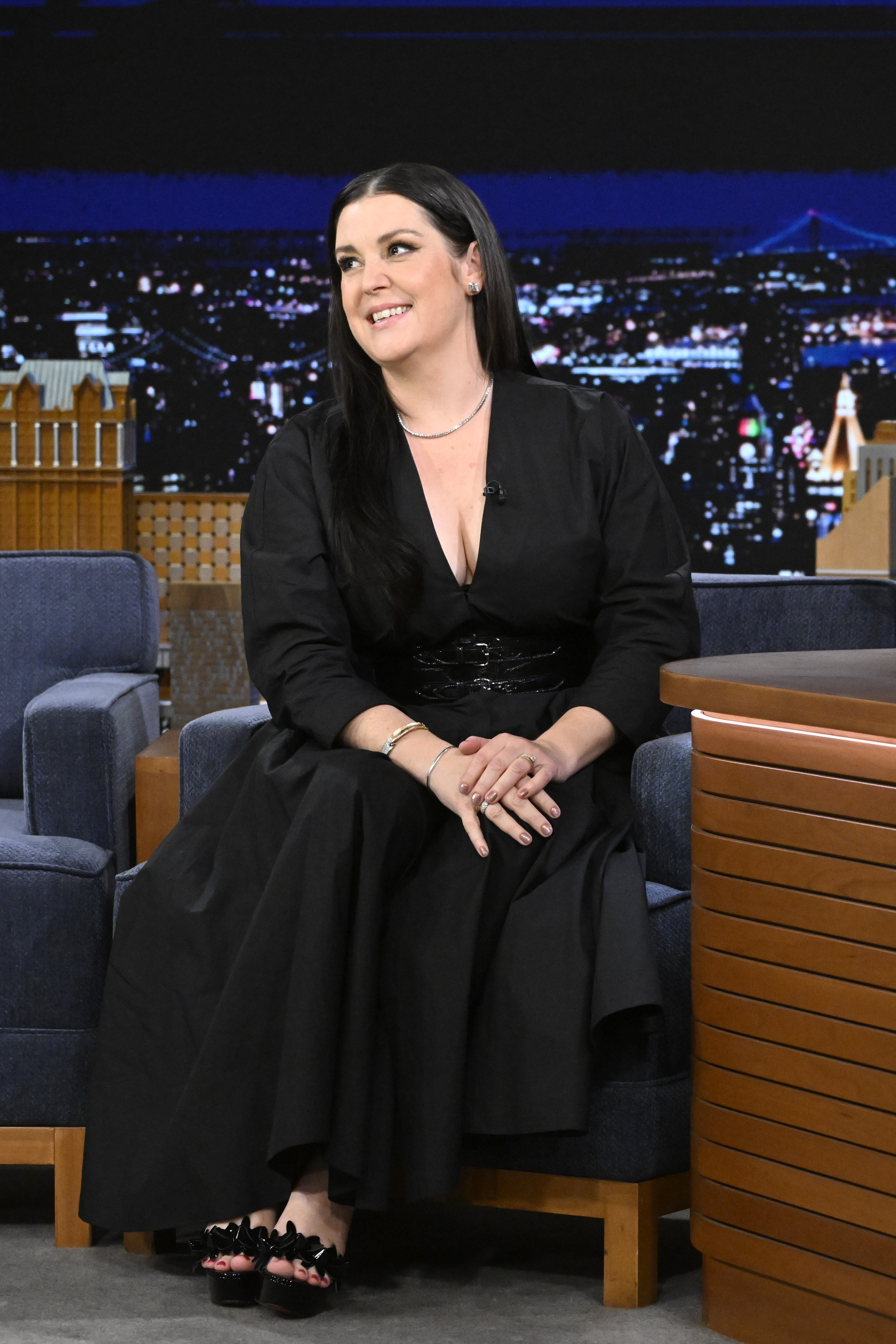 Closeup of Melanie Lynskey on &quot;The Tonight Show&quot;