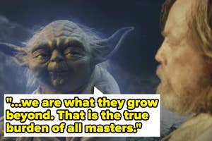 Yoda speaks to Luke Skywalker