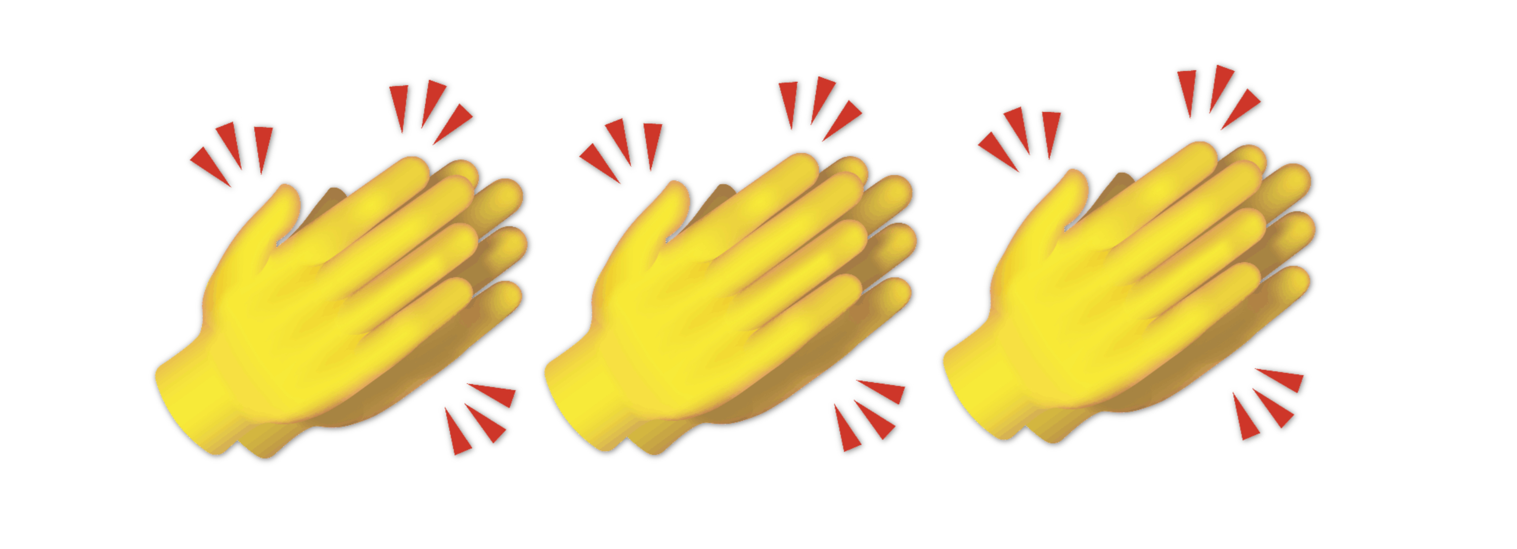 Clapping hand emojis