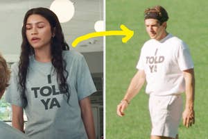 Zendaya vs JFK Jr wearing the same tshirt
