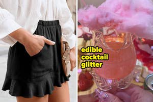 ruffled shorts and cocktail glitter