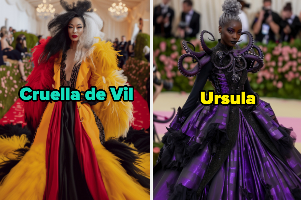 I Asked AI To Show Me Disney Villians-Inspired Met Gala Looks, And The Results Are Wickedly Fabulous