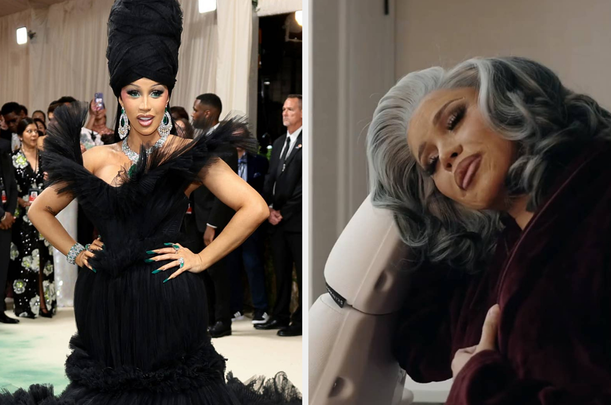 Cardi B Initially Tried Her Met Gala Look With Prosthetics, And She
Looks Wildly Different