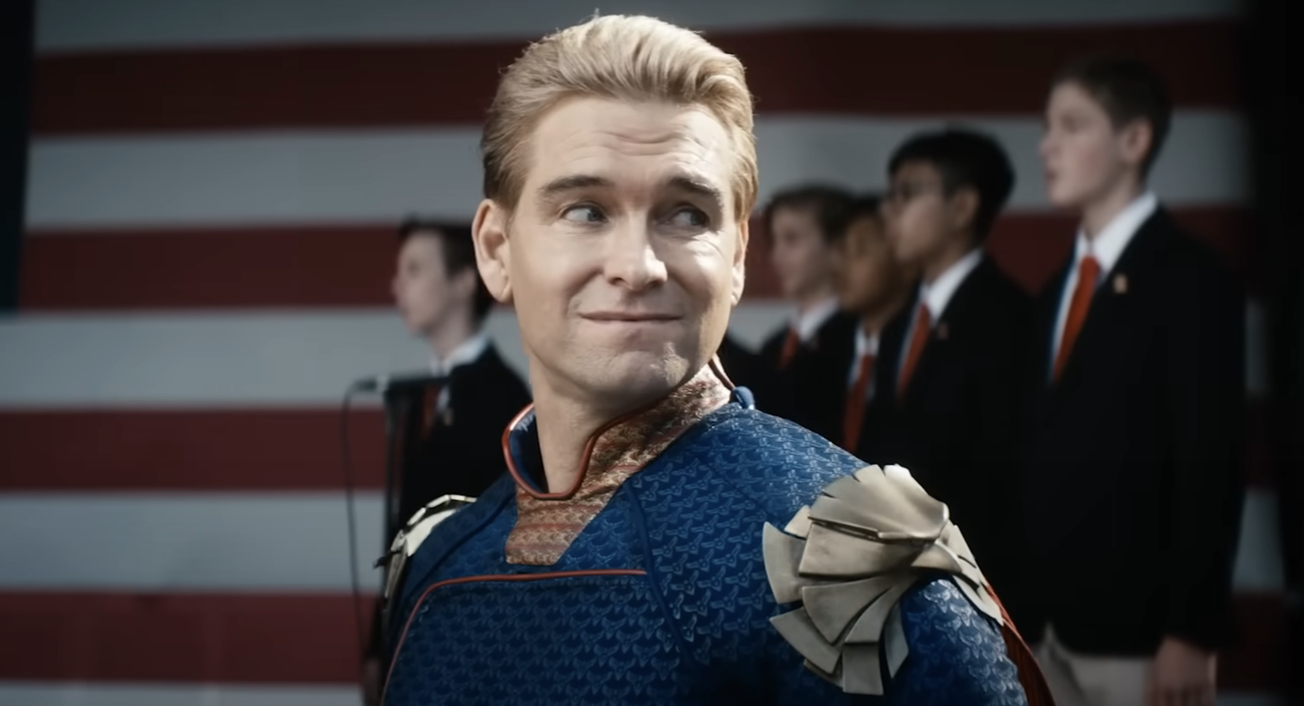 Homelander looking concerned in a still from The Boys Season 4