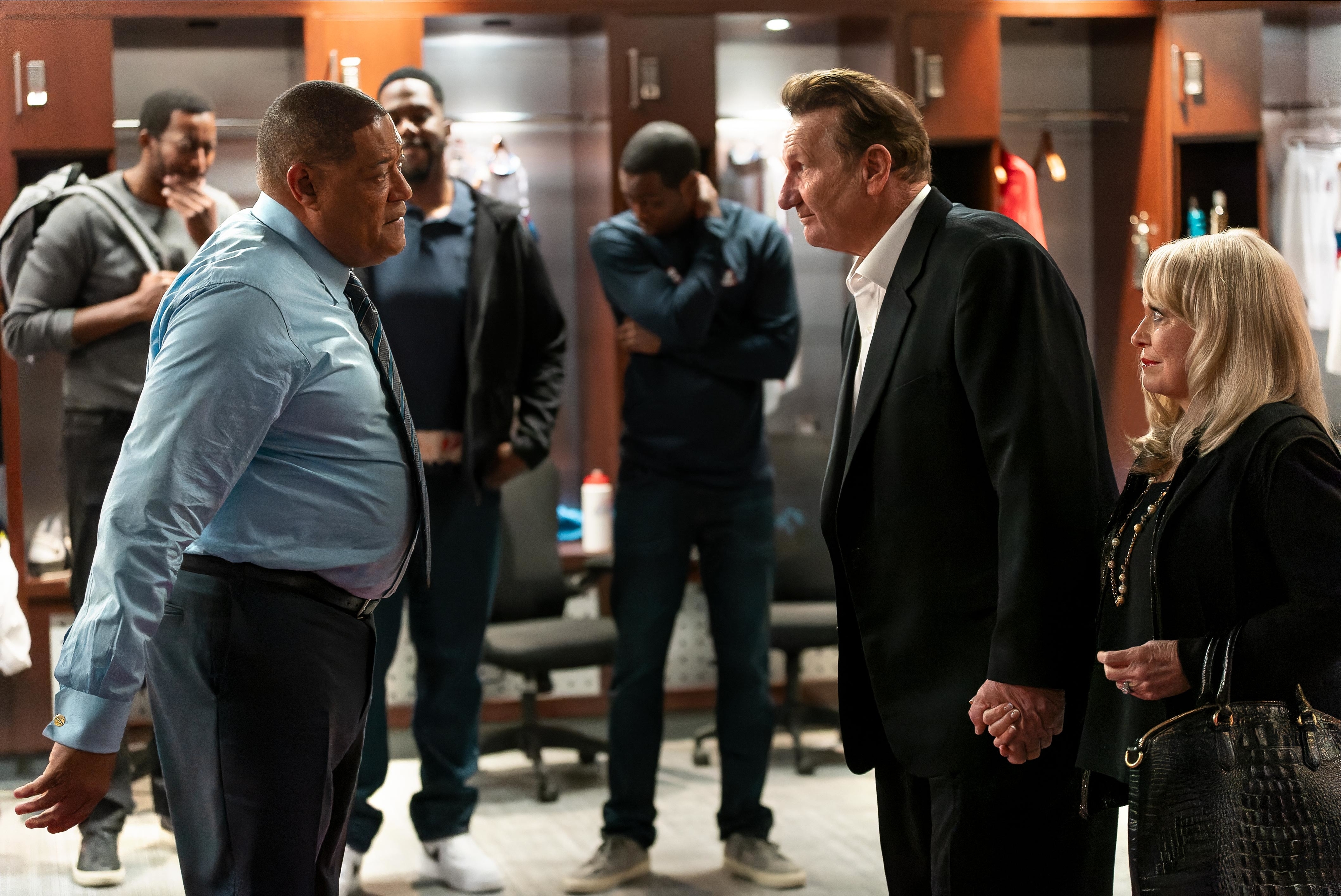 Laurence Fishburne and Ed O&#x27;Neill in a still from Clipped