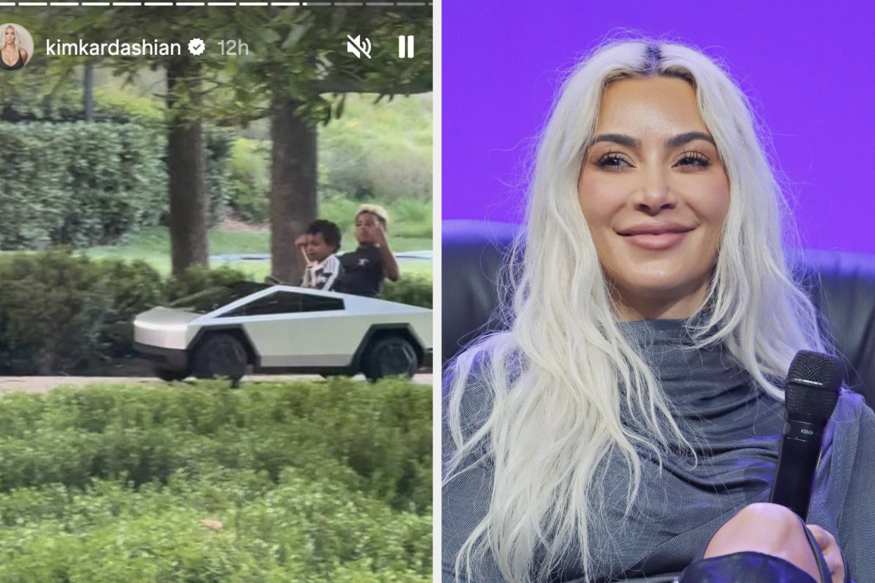 Kim Kardashian Gifted Her Son A Mini Tesla Cybertruck: 