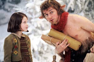 Lucy and Mr Tumnus in "The Lion, the Witch, and the Wardrobe"