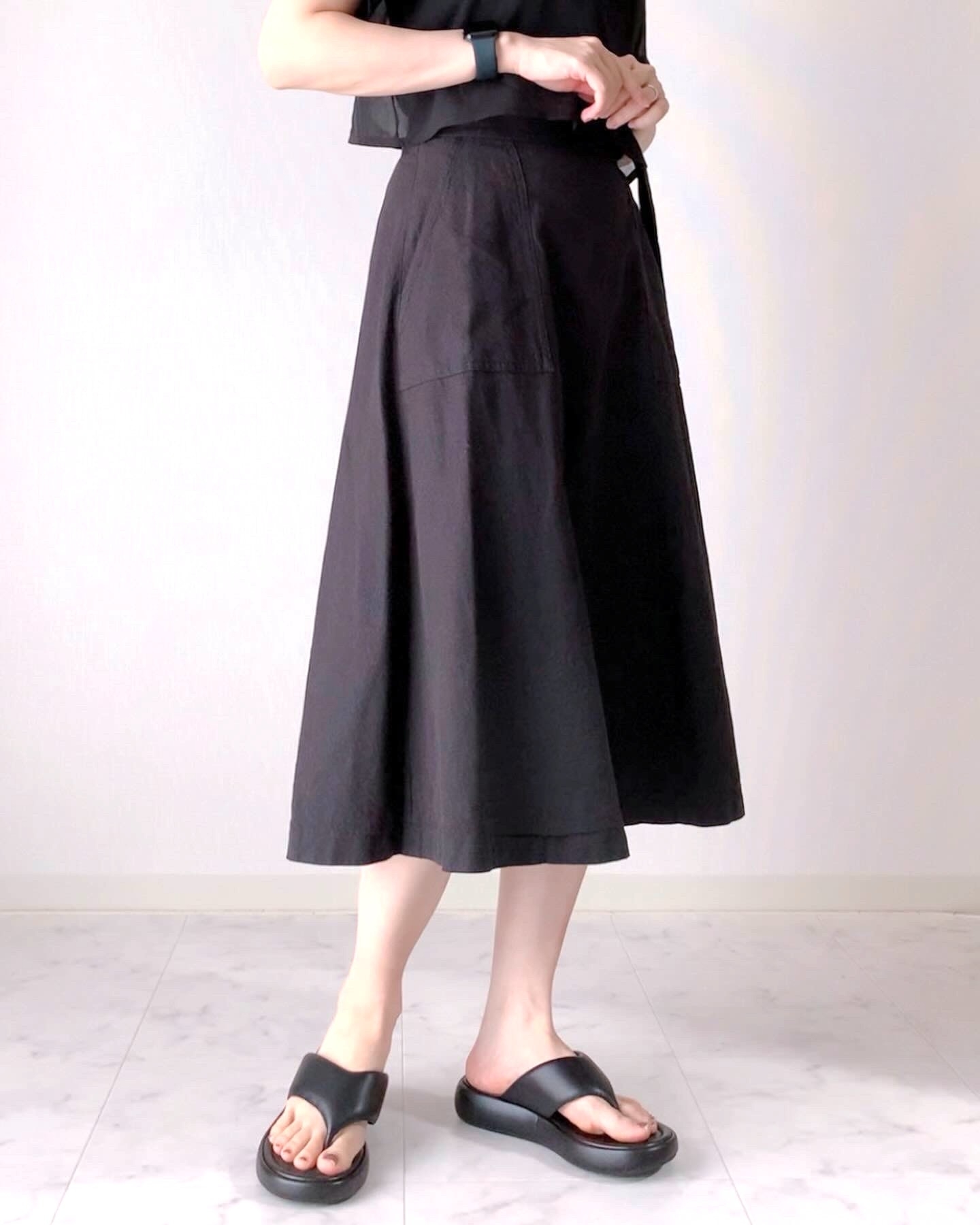 UNIQLO（ユニクロ）のおすすめファッションアイテム「リネンブレンドベルテッドフレアスカート」