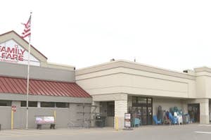 Exterior view of a Family Fare supermarket with entrance and signage