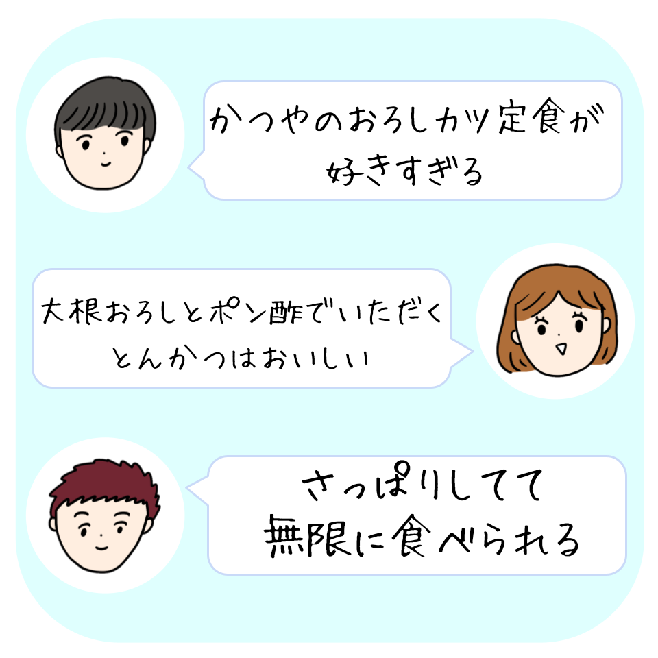 かつやのおすすめフード「おろしカツ定食」