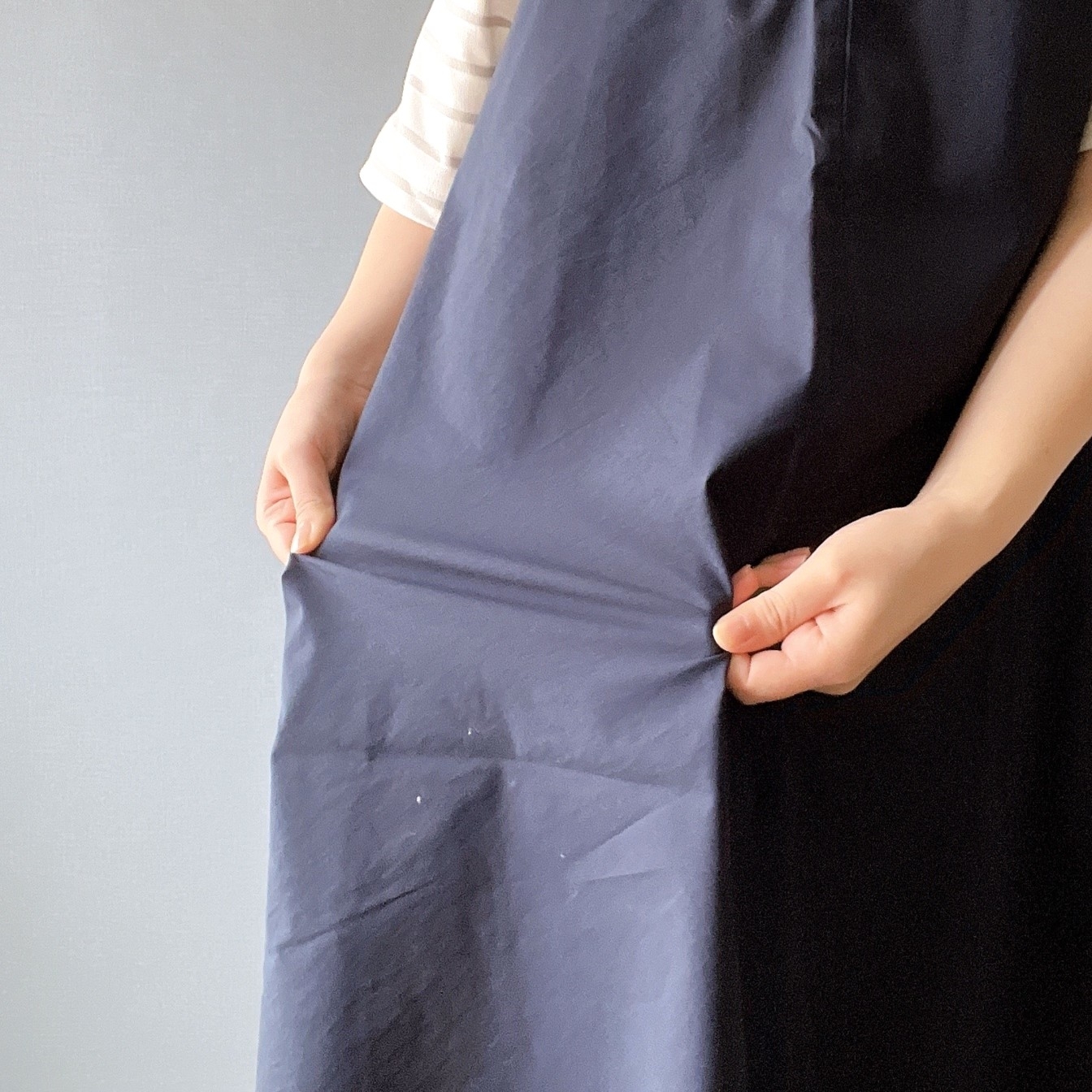 無印良品のオススメのワンピース「婦人 シワになりにくい ブロードキャミソールワンピース」