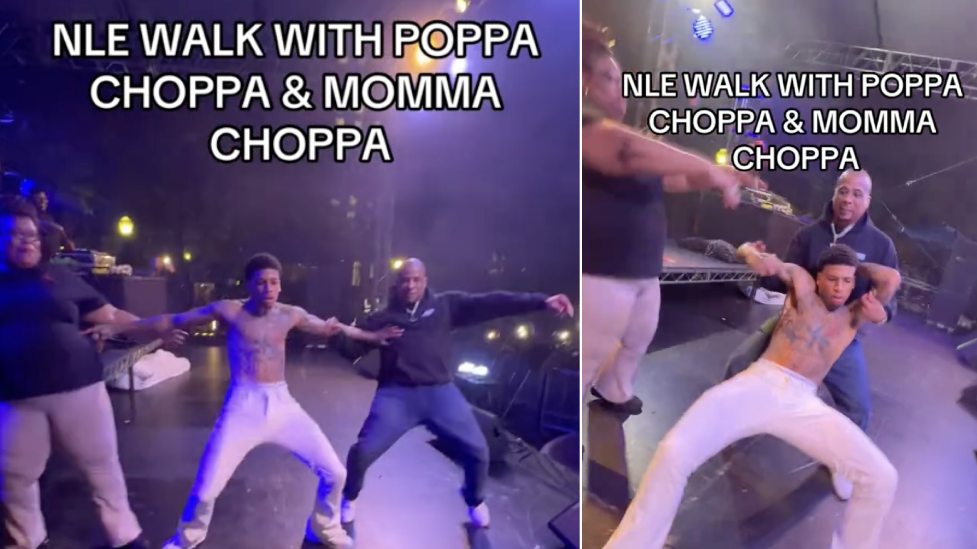 Watch NLE Choppa and His Parents Dance to “Slut Me Out 2” During Concert |  Complex