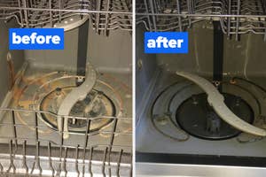 before and after for dishwasher cleaning tablets