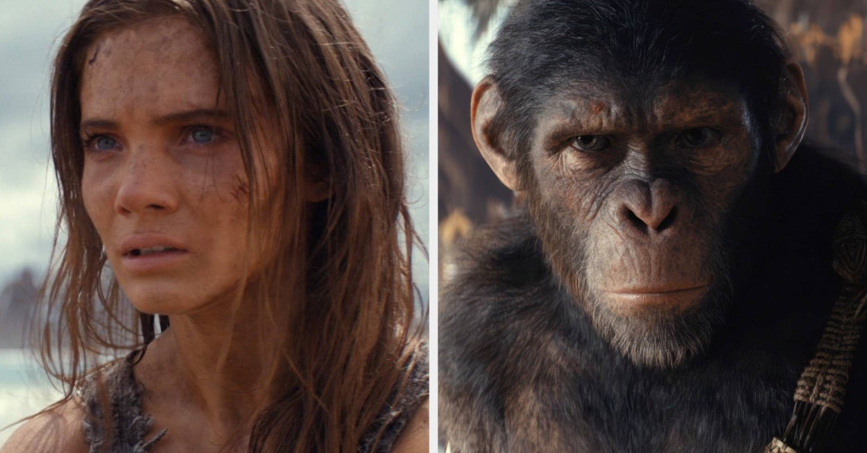 Here Is The "Kingdom Of The Planet Of The Apes" Cast Side By Side With The Characters They Play