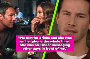 John Corbett and Sarah Jessica Parker in "Sex and the City 2;" Keanu Reeves confused reaction face
