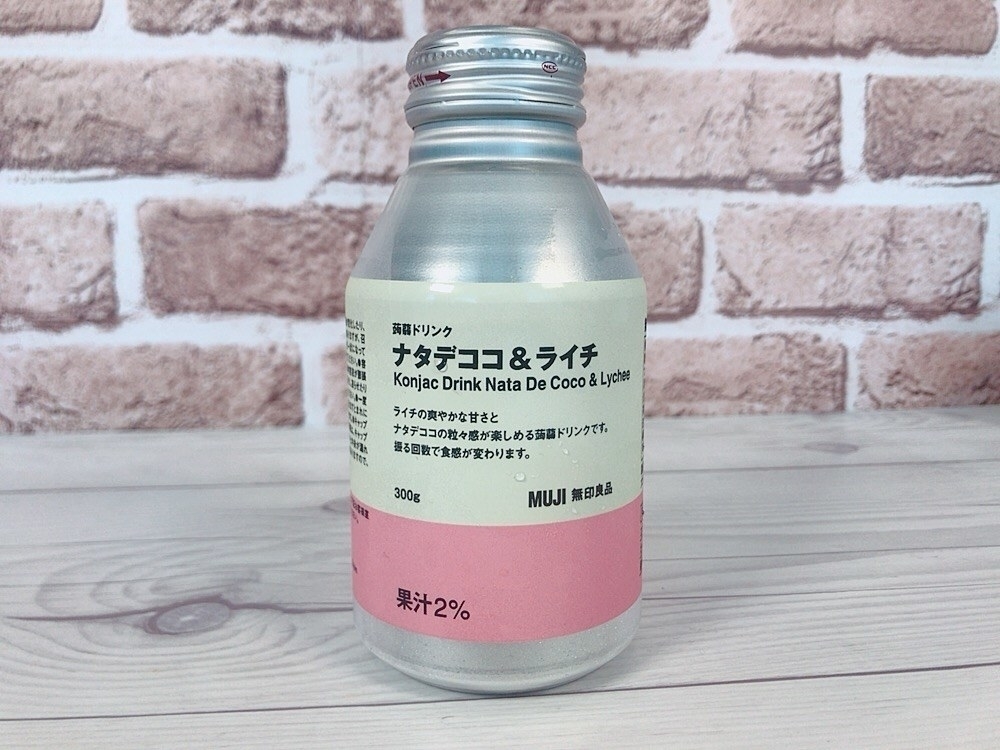 無印良品のおすすめドリンク「蒟蒻ドリンク / ナタデココ＆ライチ」