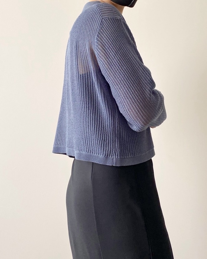 GU(ジーユー)のおすすめファッションアイテム「メッシュポロカーディガン(長袖)Q」