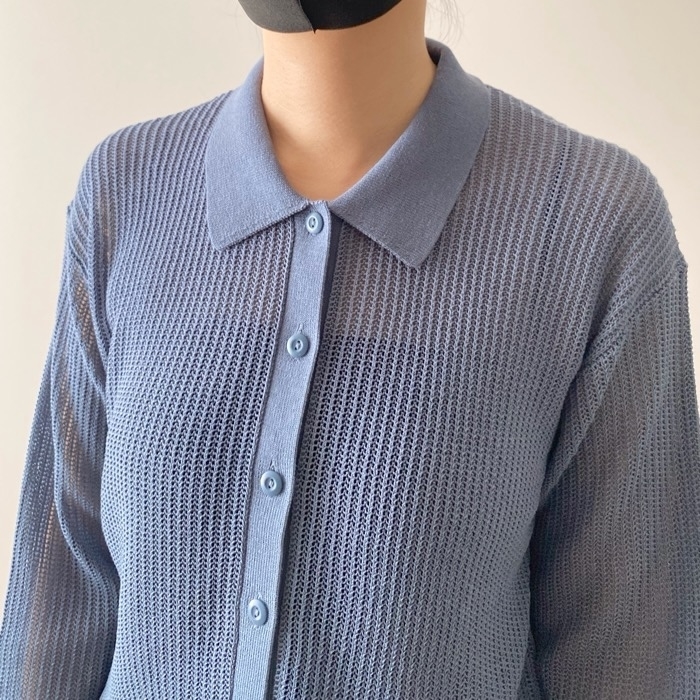 GU(ジーユー)のおすすめファッションアイテム「メッシュポロカーディガン(長袖)Q」