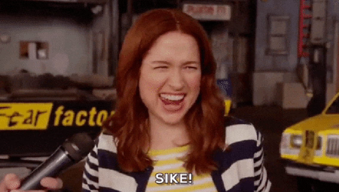 Woman laughs and says &quot;SIKE!&quot; on TV show set