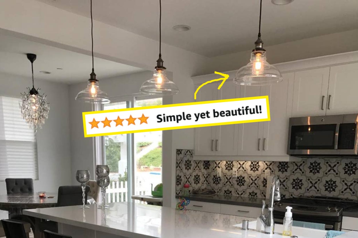 hanging edison bulb pendant lights in kitchen