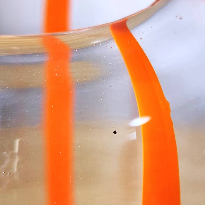 フランフランのオススメグッズ「ポップストライプフラワーベース M オレンジ」